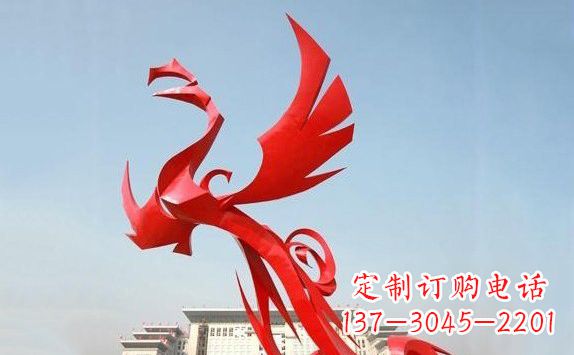 丽水不锈钢凤凰展翅雕塑精致的艺术品