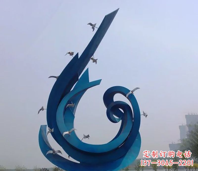 丽水不锈钢鸽子雕塑 (2)