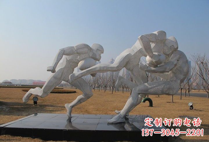 丽水不锈钢橄榄球雕塑传承运动精神