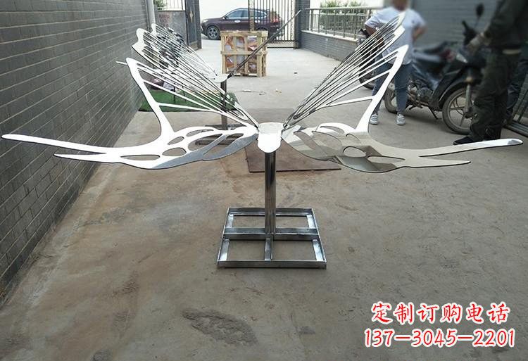 丽水不锈钢公园镂空蝴蝶雕塑