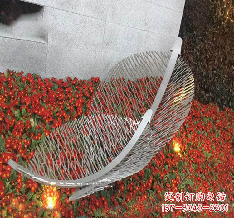 丽水不锈钢公园镂空树叶雕塑——精致艺术品