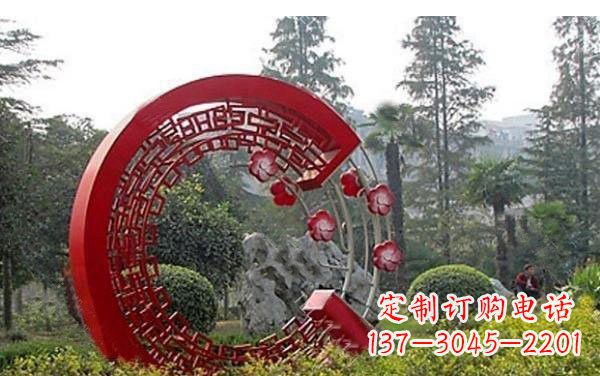 丽水不锈钢公园圆环雕塑——精美的艺术瑰宝