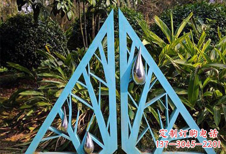 丽水不锈钢树枝雕塑——点缀不锈钢公园美景