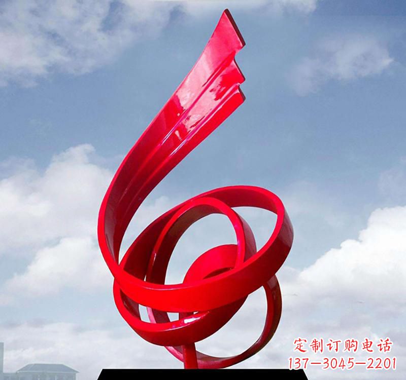 丽水美丽的飘带雕塑——城市的精灵