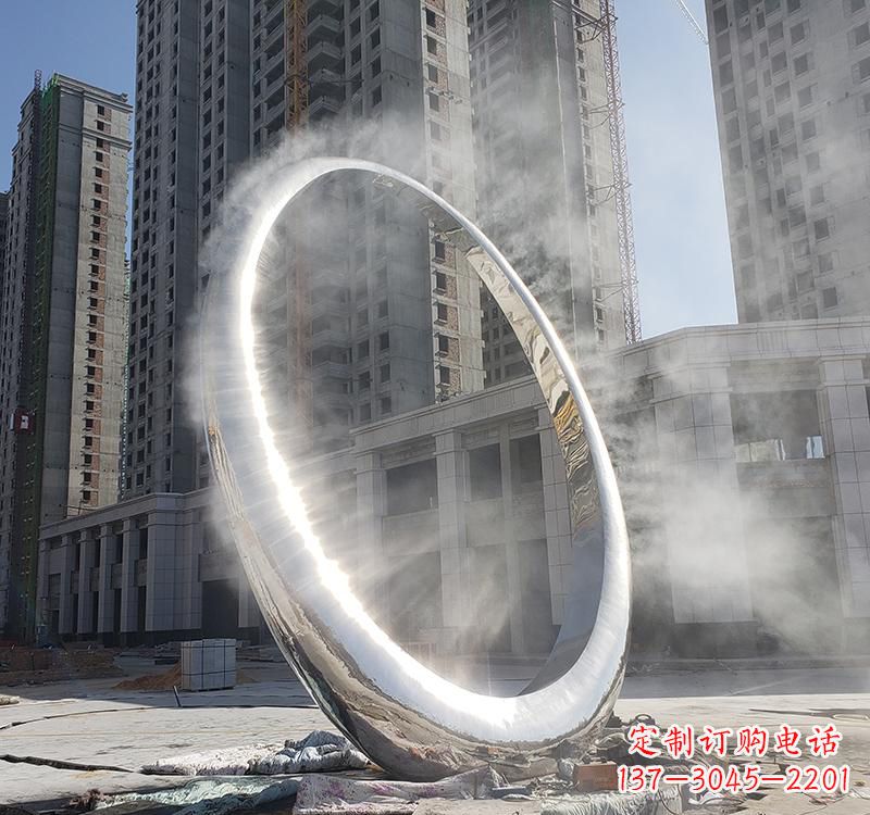 丽水不锈钢圆环雕塑给城市带来独特美感