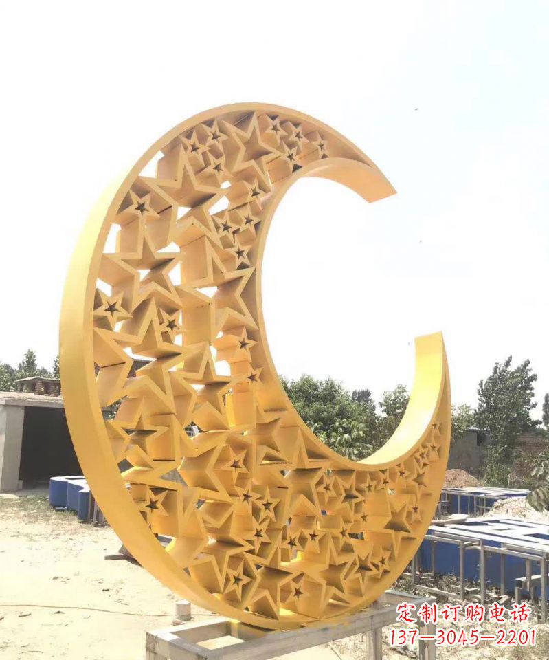 丽水不锈钢月亮雕塑象征着梦想与希望