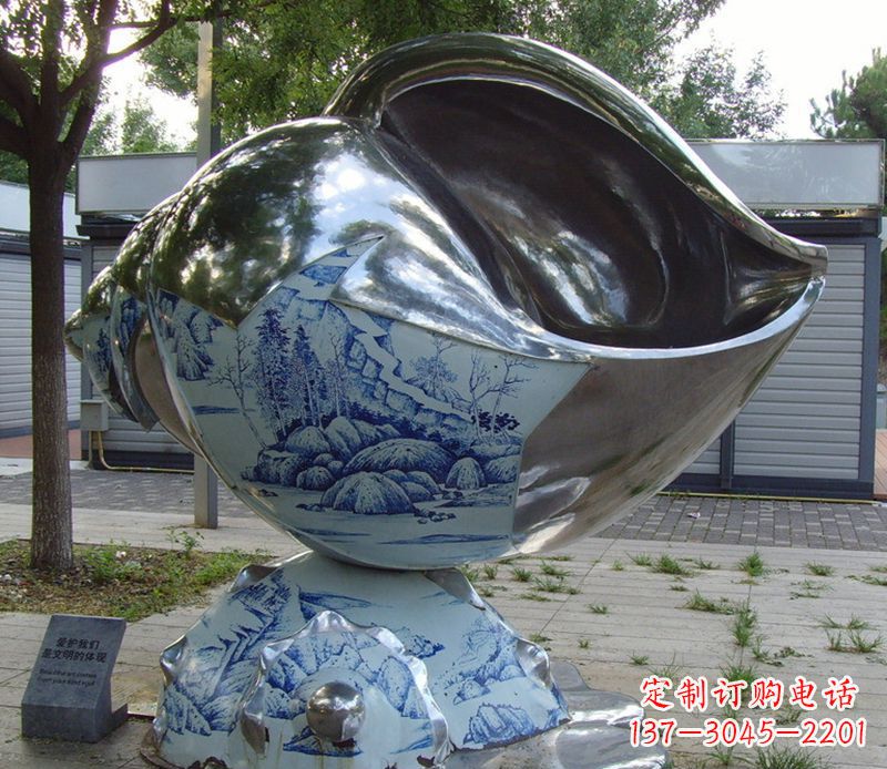 丽水不锈钢海螺雕塑精致美观的艺术品