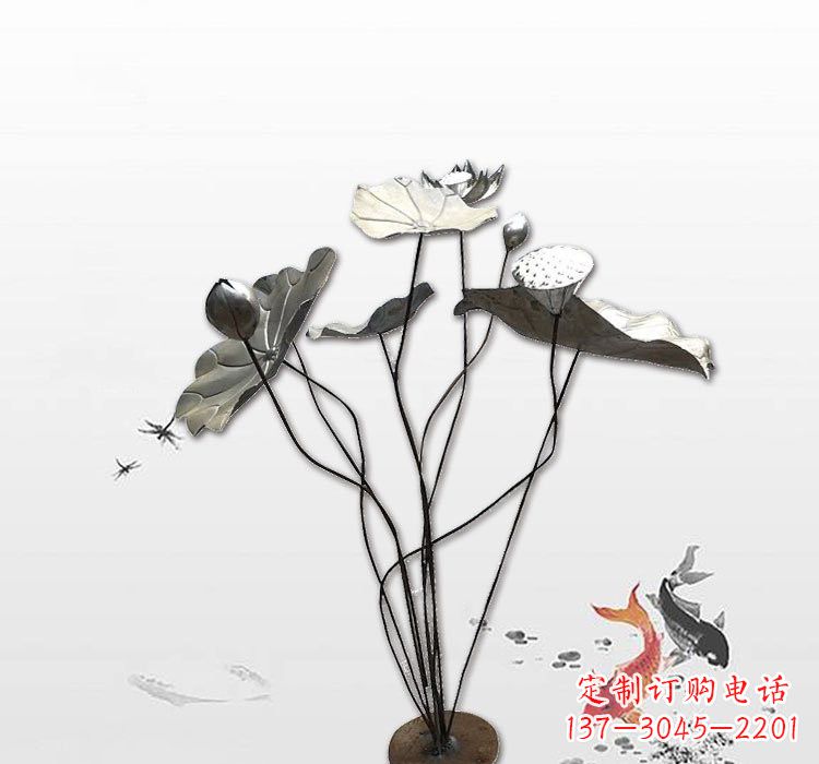 丽水不锈钢荷叶雕塑艺术的精美结合