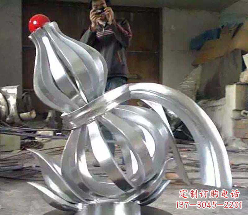 丽水不锈钢葫芦雕塑 (2)