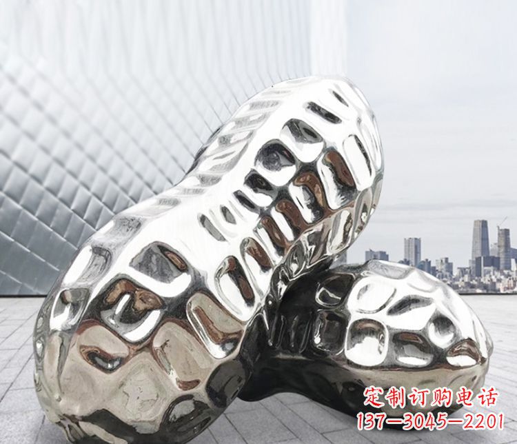 丽水精美不锈钢花生雕塑