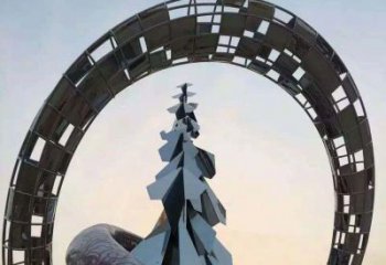 丽水不锈钢松树祥云雕塑