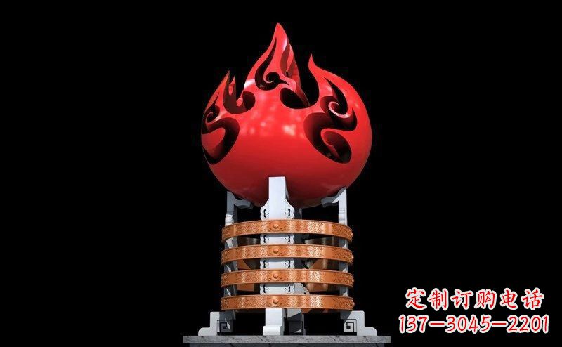 丽水不锈钢火炬雕塑传承奋进精神
