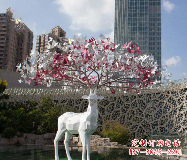 丽水不锈钢梅花鹿雕塑艺术的精美结晶