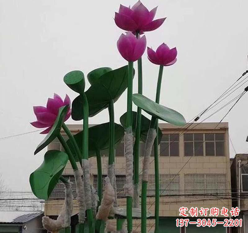 丽水不锈钢荷花雕塑——精美绝伦