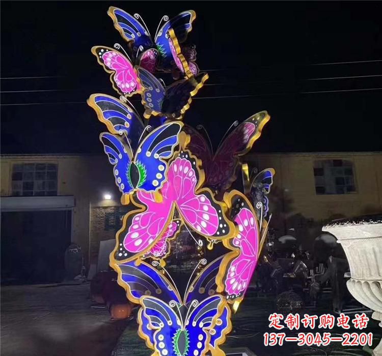 丽水不锈钢镂空蝴蝶雕塑——自由自在的艺术风景