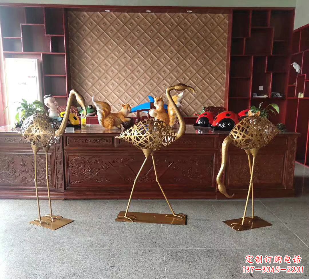 丽水不锈钢火烈鸟雕塑——熠熠生辉