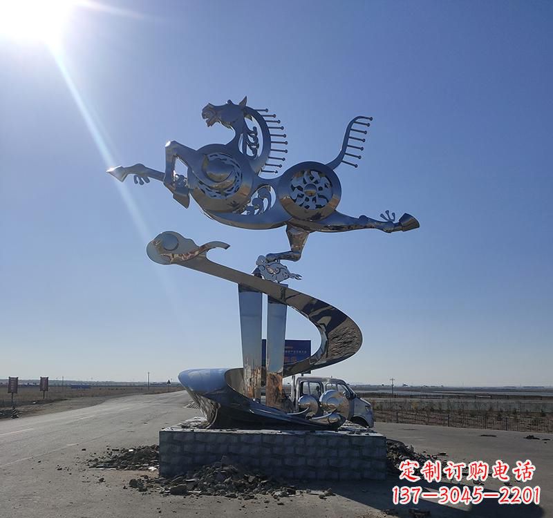 丽水不锈钢马踏飞燕城市雕塑