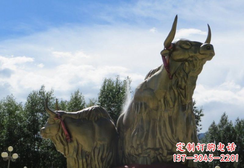 丽水不锈钢牦牛雕塑一种传统文化的精美传承