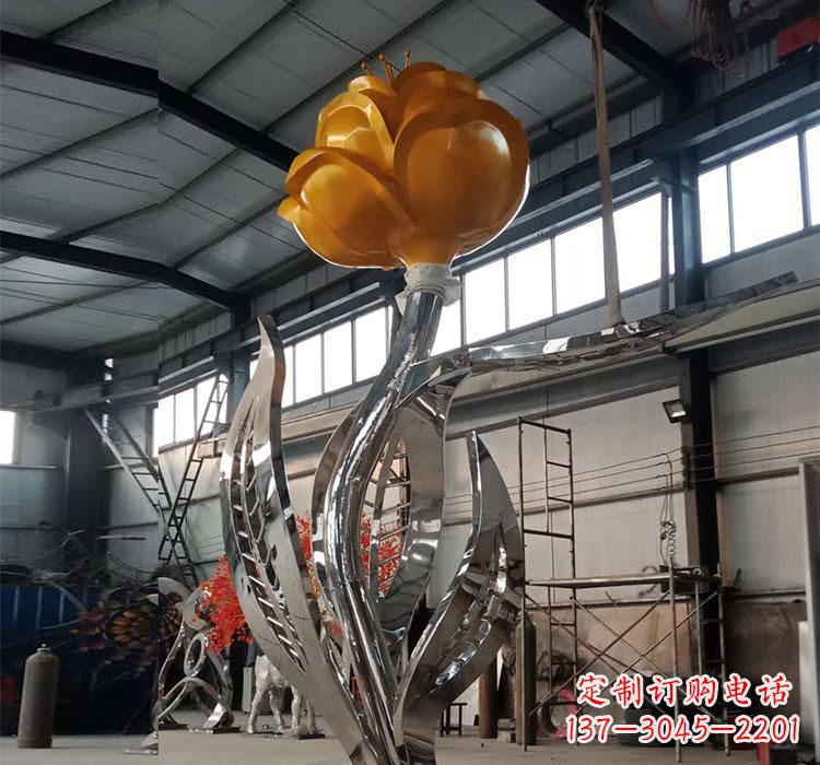 丽水不锈钢玫瑰花雕塑一款非凡的艺术品