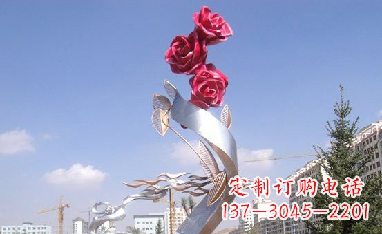 丽水不锈钢玫瑰雕塑精致的艺术之美