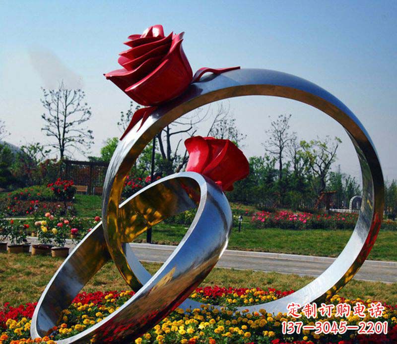 丽水不锈钢玫瑰戒指精美的艺术品
