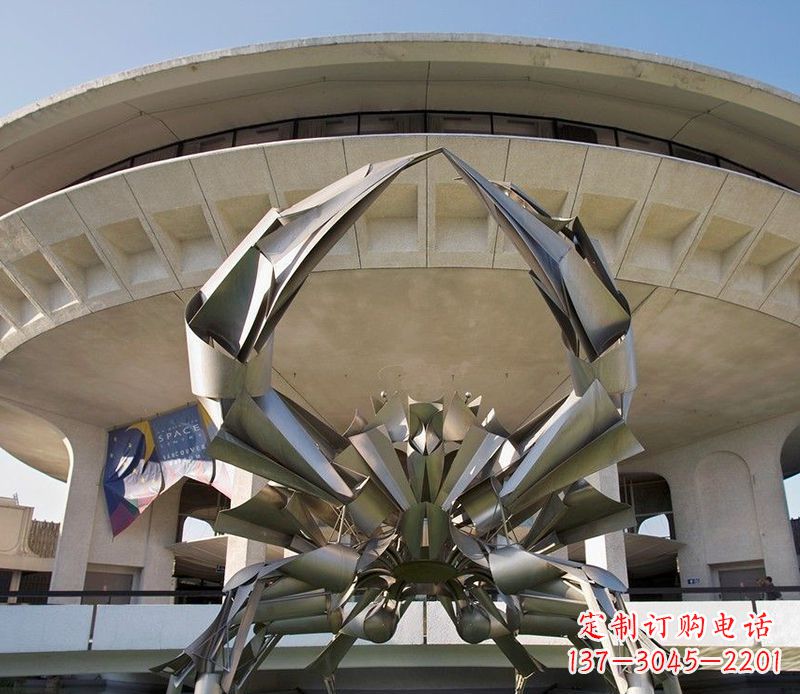 丽水不锈钢螃蟹雕塑美观耐候的户外装饰