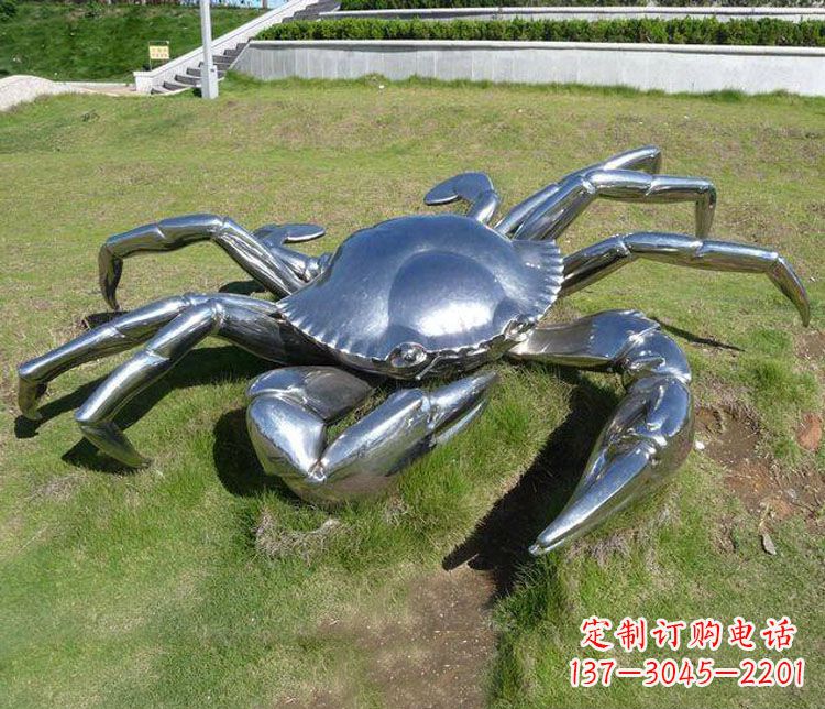 丽水不锈钢螃蟹雕塑——给景观增添灵动之美