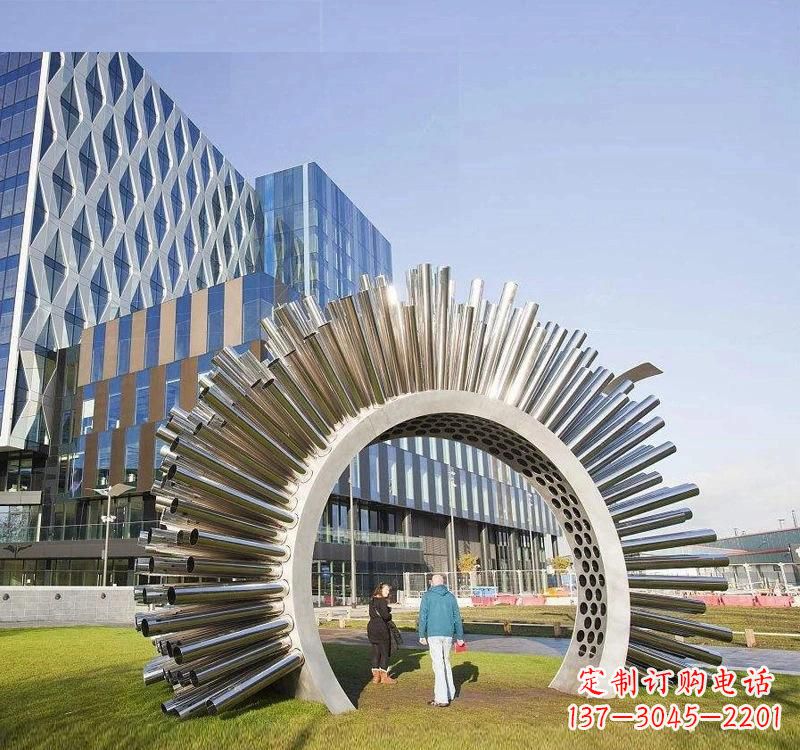 丽水不锈钢拱门雕塑高雅典雅的艺术