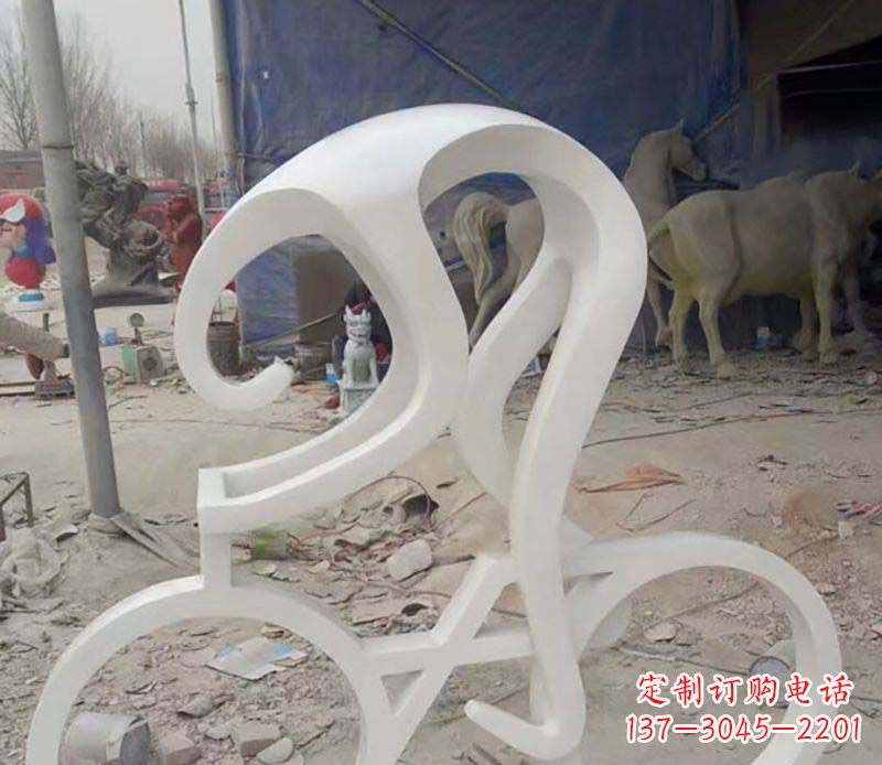 丽水不锈钢自行车雕塑——景观的点缀