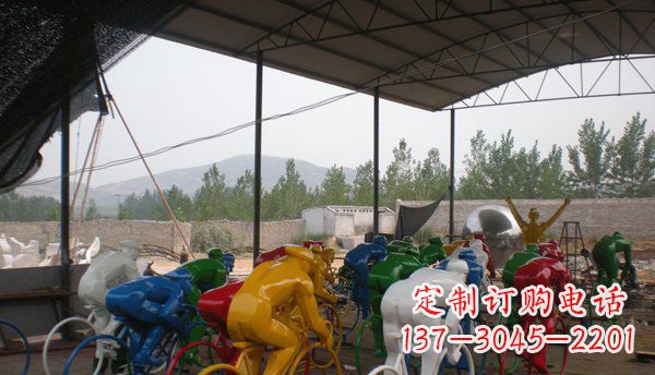 丽水不锈钢骑自行车雕塑象征运动的艺术