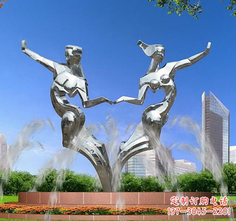 丽水不锈钢情侣雕塑浪漫永恒的象征