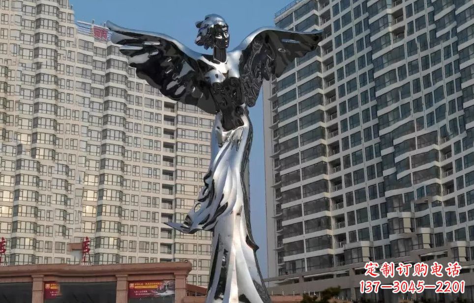 丽水不锈钢天使雕塑传递着美丽与希望