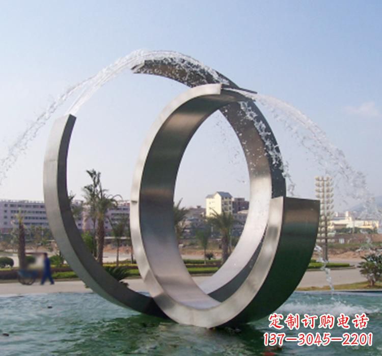 丽水不锈钢喷泉雕塑美轮美奂的水景装置