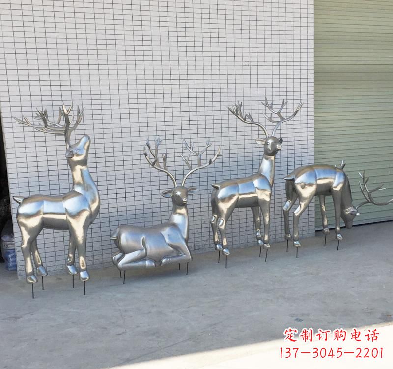 丽水不锈钢梅花鹿雕塑传承美丽的自然