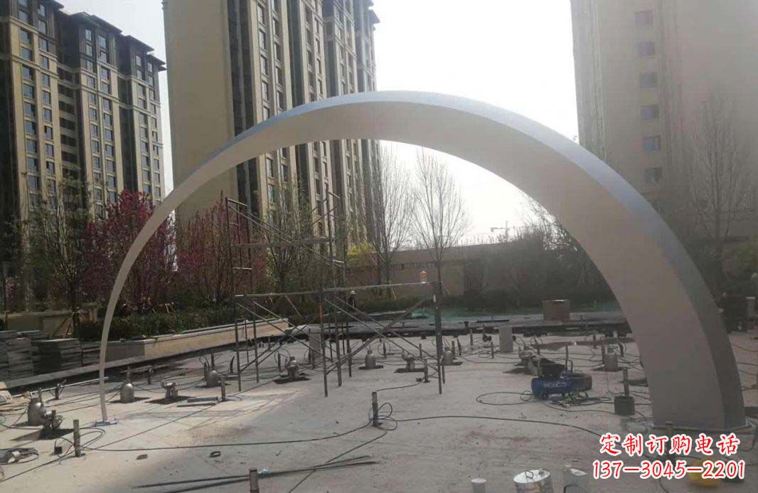 丽水不锈钢小区拱门雕塑美化环境