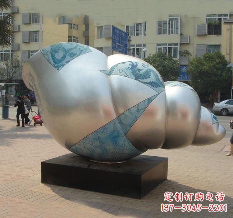 丽水不锈钢海螺雕塑——给小区增添美的魅力