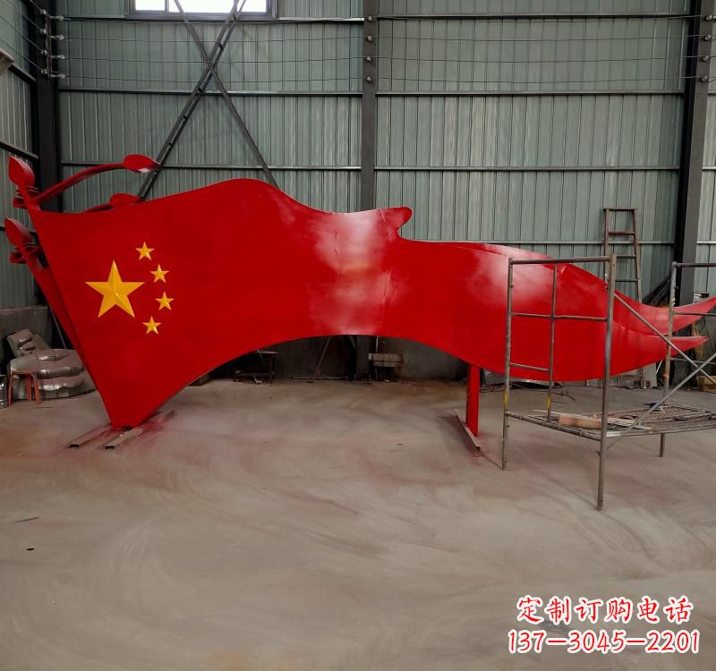 丽水不锈钢校园党旗雕塑传承红色基因