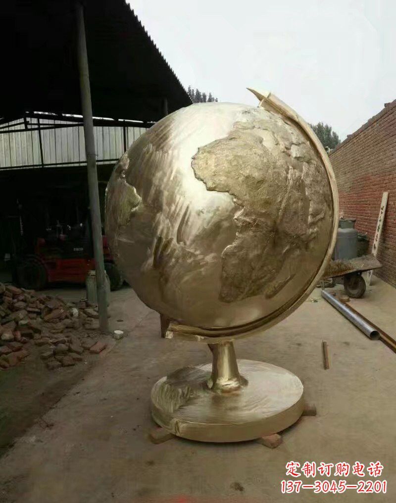 丽水不锈钢地球仪雕塑象征地球家园
