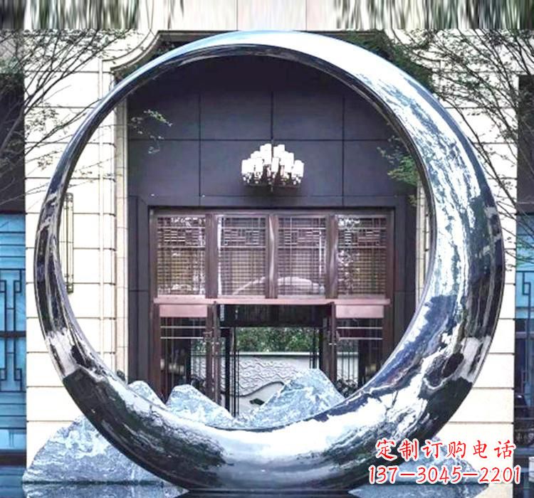 丽水精美的不锈钢圆环雕塑
