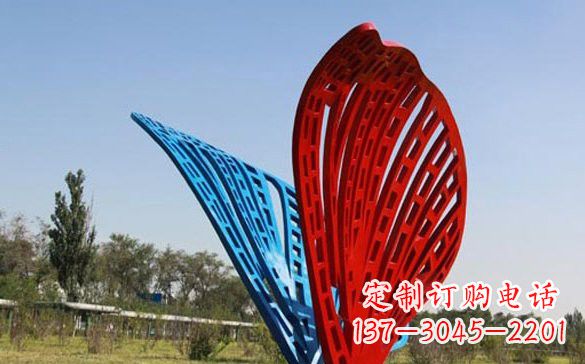 丽水彩色不锈钢蝴蝶雕塑