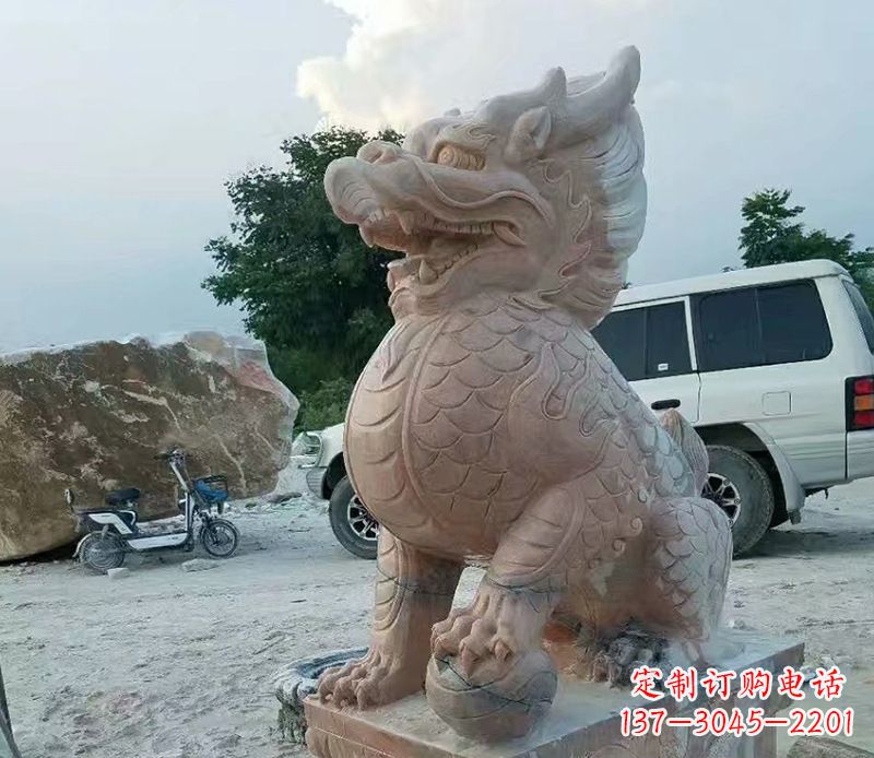 丽水麒麟雕塑象征传统文化的精灵