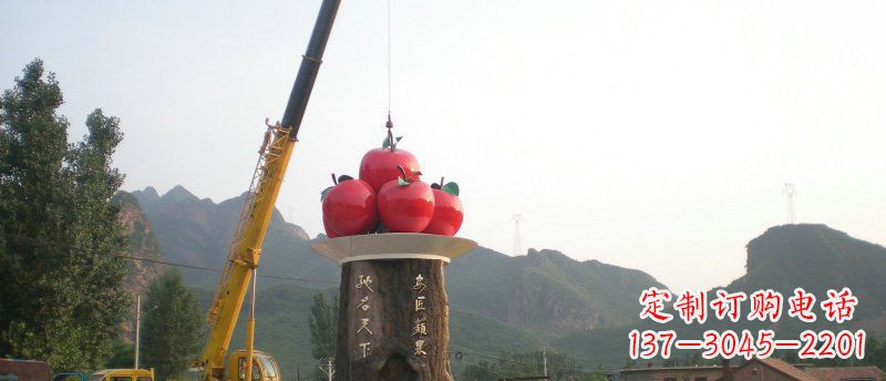 丽水不锈钢苹果雕塑缔造城市风采