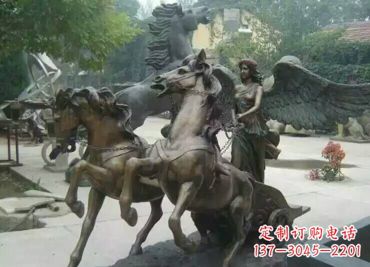 丽水马雕塑城市广场的一道美丽风景线