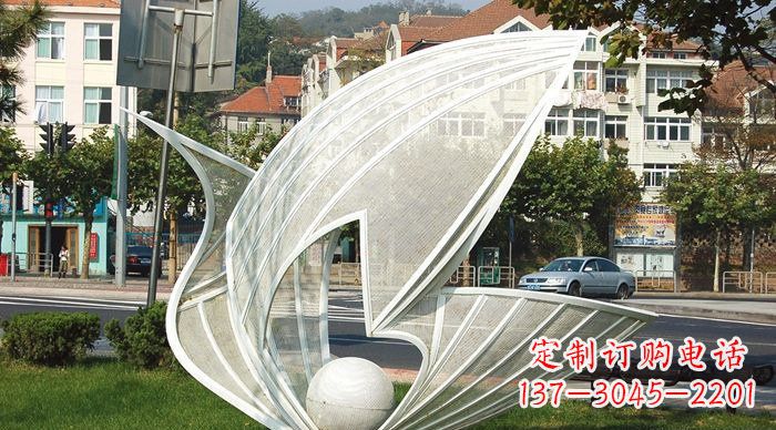 丽水抽象天鹅不锈钢动物雕塑