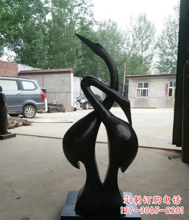 丽水抽象天鹅景观动物铜雕