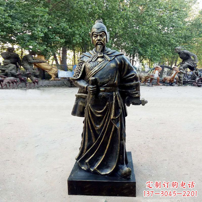 丽水李靖--初唐著名人物仿铜雕塑像