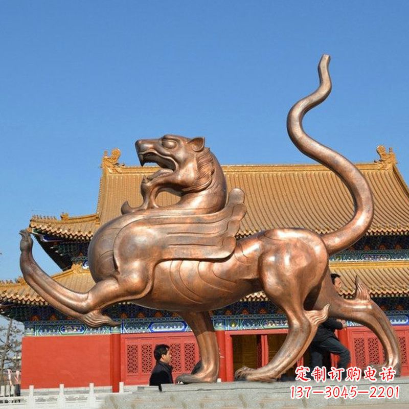 丽水传统文化动物雕塑纯铜白虎雕塑