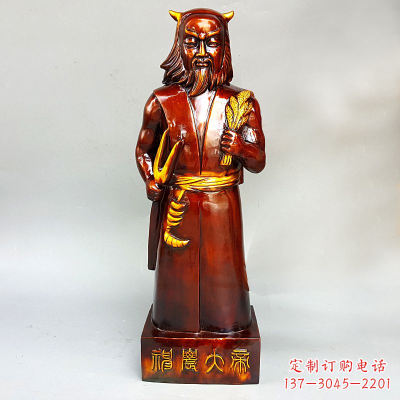 丽水神农氏铜像传承炎帝文化的艺术之作