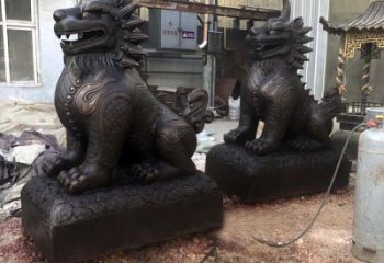 丽水精美纯铜獬豸雕塑中国古代神兽雕刻之美