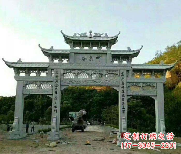 丽水村口石雕牌楼千百年文化瑰宝